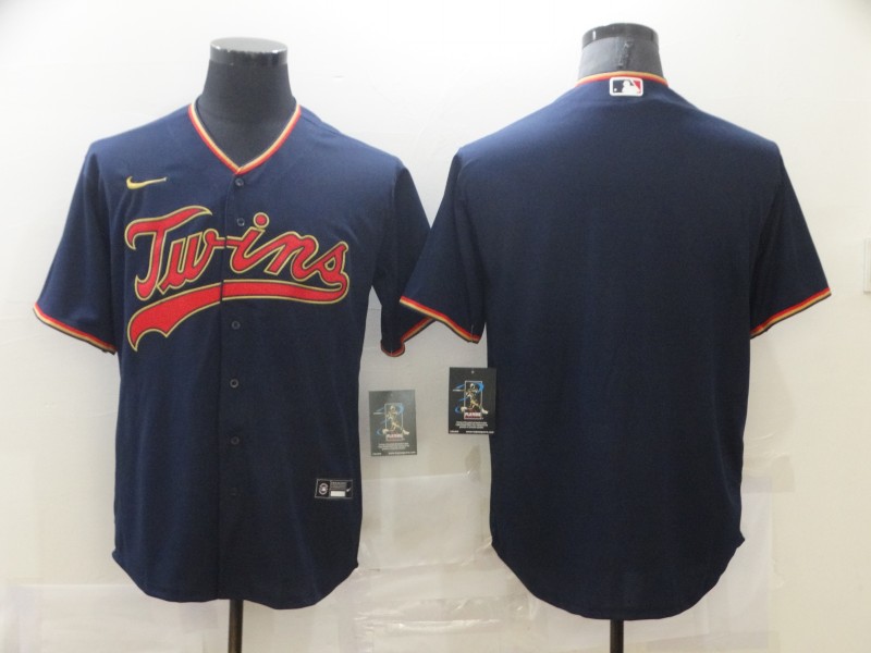 Men's Minnesota Twins Navy Blank Jersey